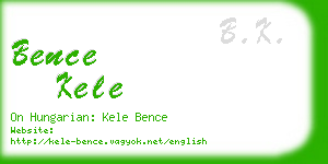 bence kele business card